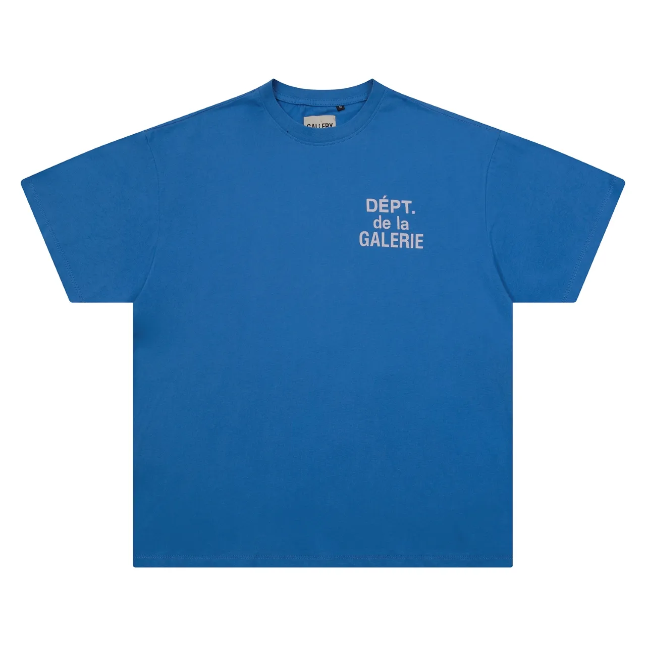648#Gallery Dept New Classic Basic French Letters LOGO Basic Slogan Round Neck Short Sleeve T-Shirt Pure Cotton Tee Royal Blue Red Lake Blue Apricot Print Blue Apricot Print Black S～XL p90